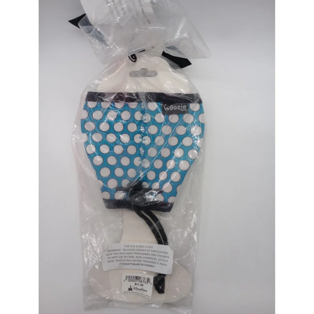 Disney Epcot Food & Wine Festival Woozie Wine Glass Insulator Polka Dot Blue